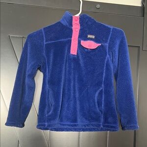 Patagonia Royal Blue Fleece with Pink Details